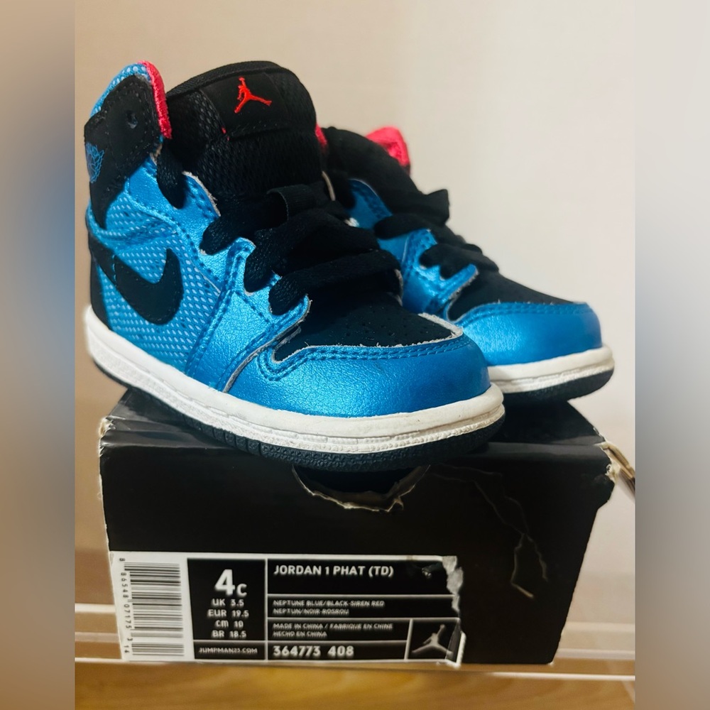 Nike Air Jordan 1 Phat Blue/Black Toddler Size 4C